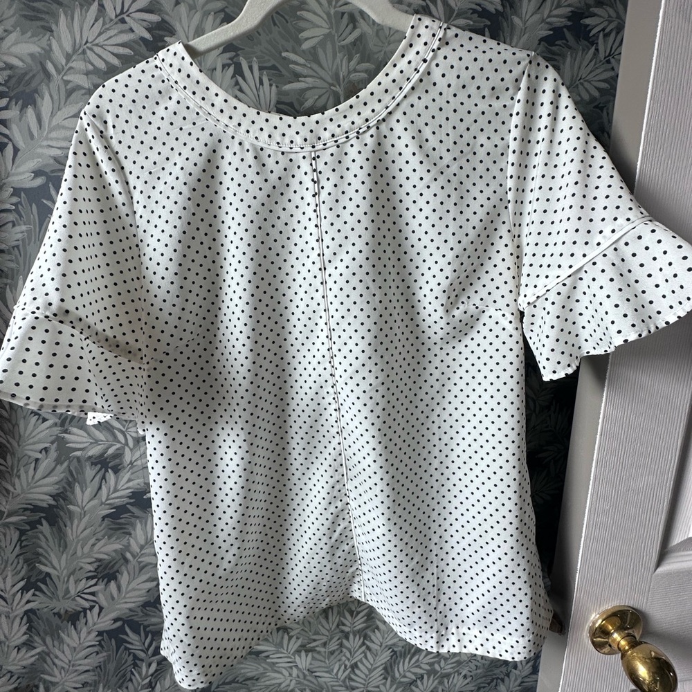 Banana Republic Black and White Polka Dot Blouse